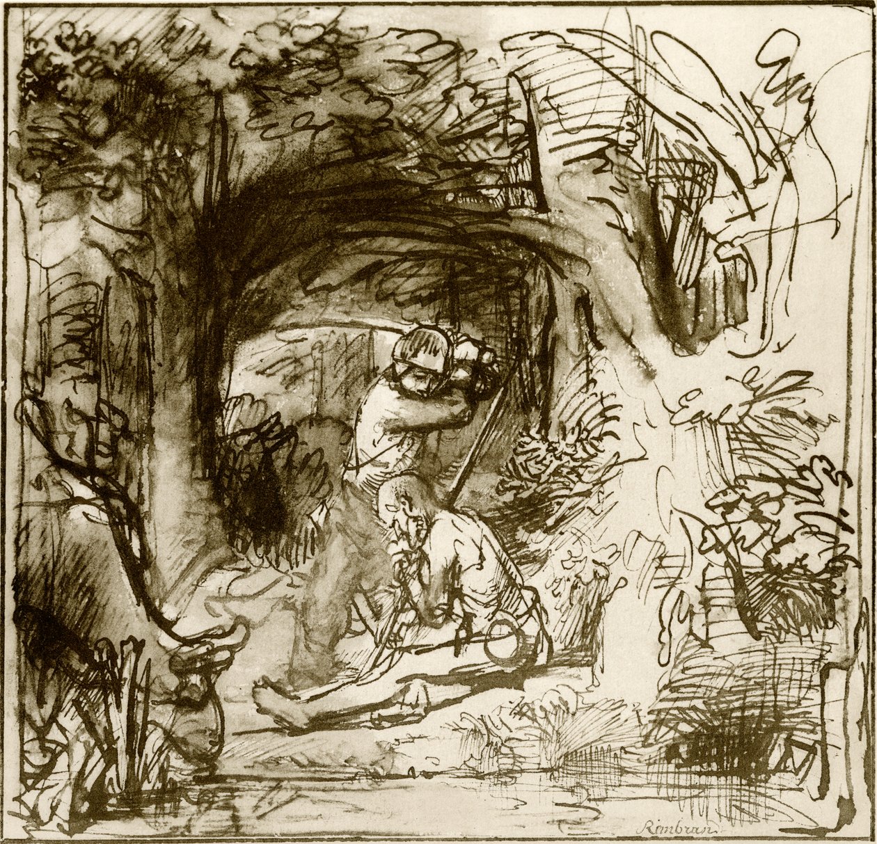 Merkur tötet Argus von Rembrandt Harmensz. van Rijn