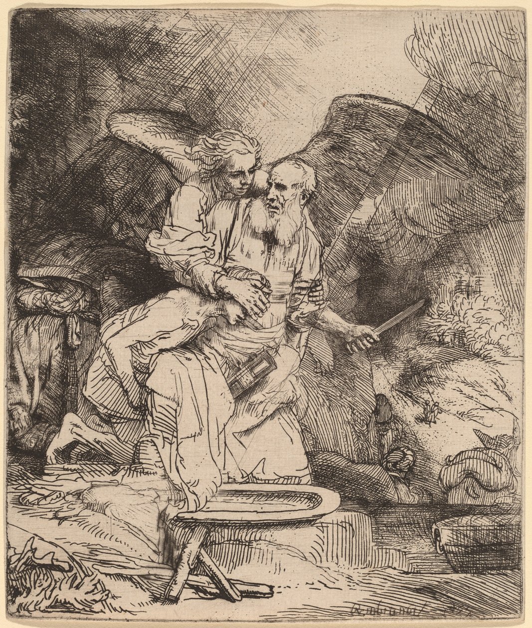 Abrahams Opfer von Rembrandt van Rijn