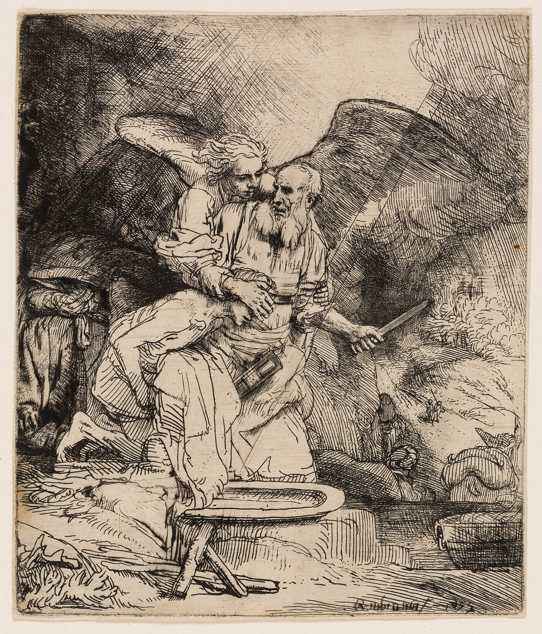 Abrahams Opfer von Rembrandt van Rijn