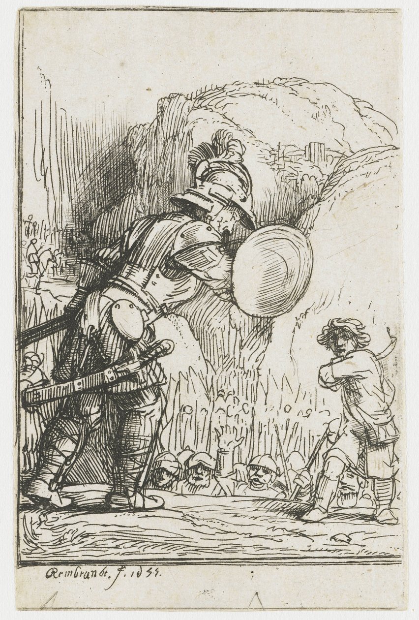 David und Goliath von Rembrandt van Rijn