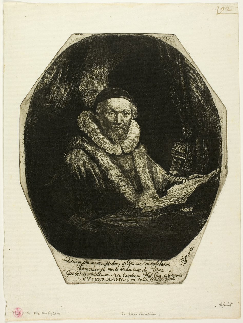 Jan Uytenbogaert von Rembrandt van Rijn