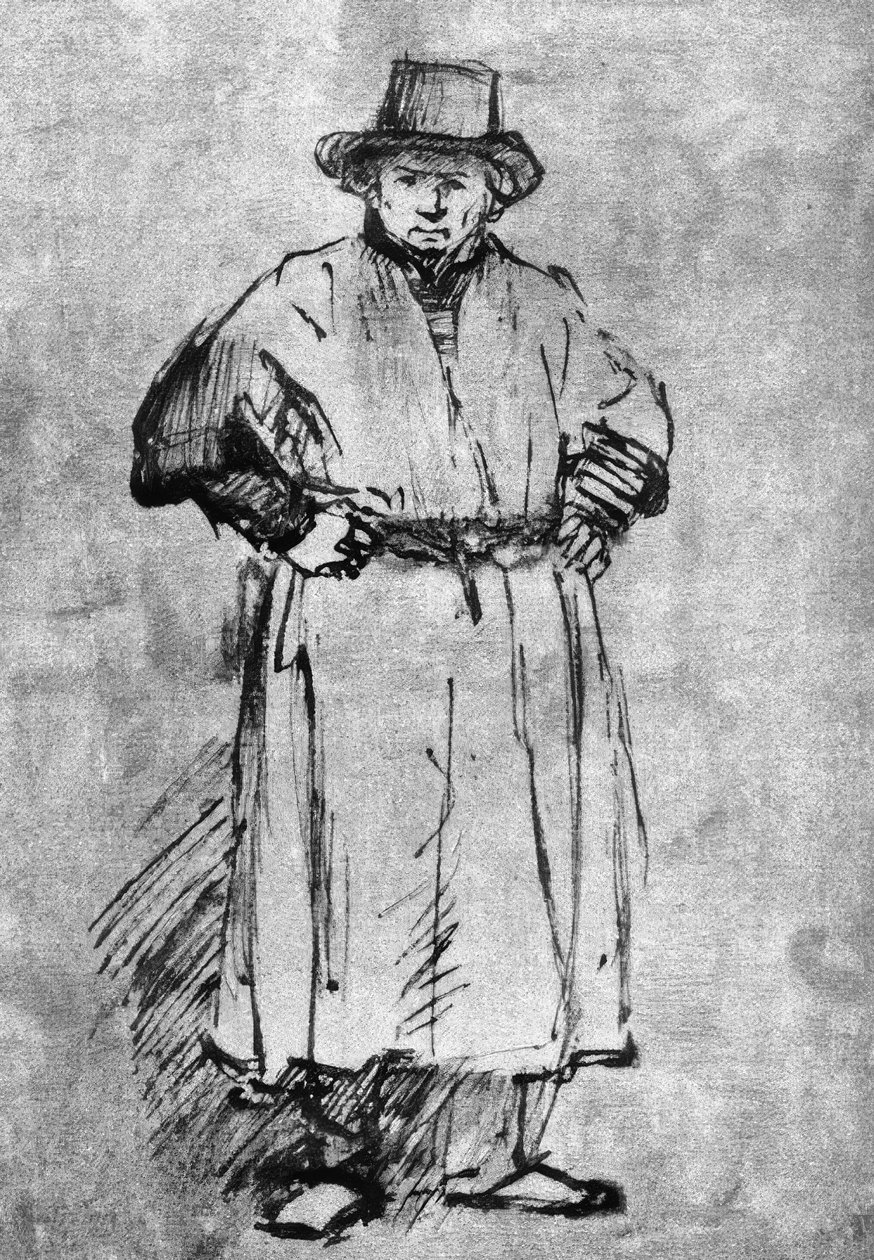 Selbstbildnis im Malermantel von Rembrandt van Rijn