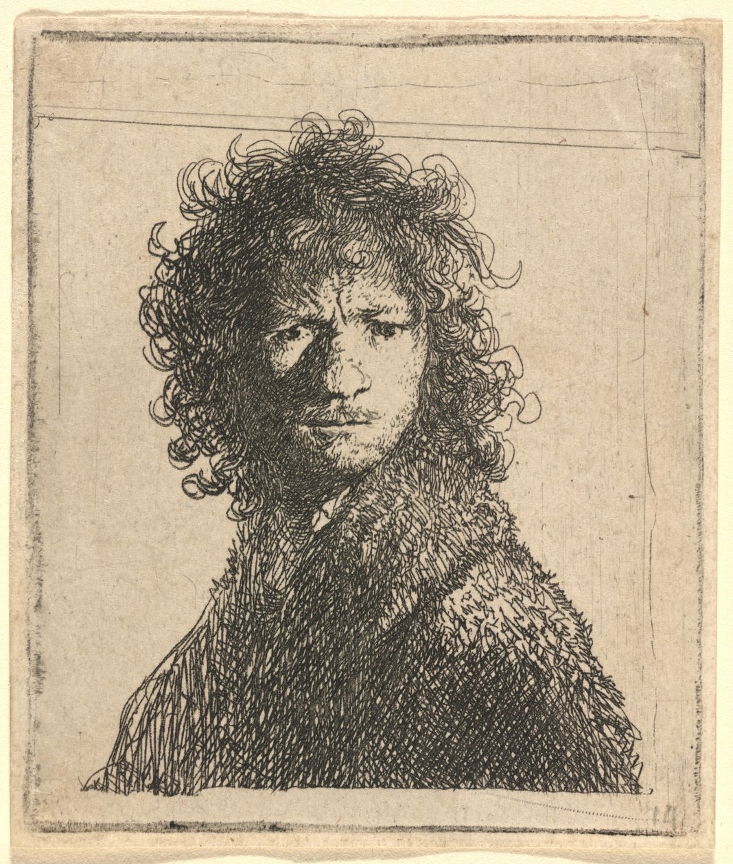 Selbstporträt, Stirnrunzelnd von Rembrandt van Rijn