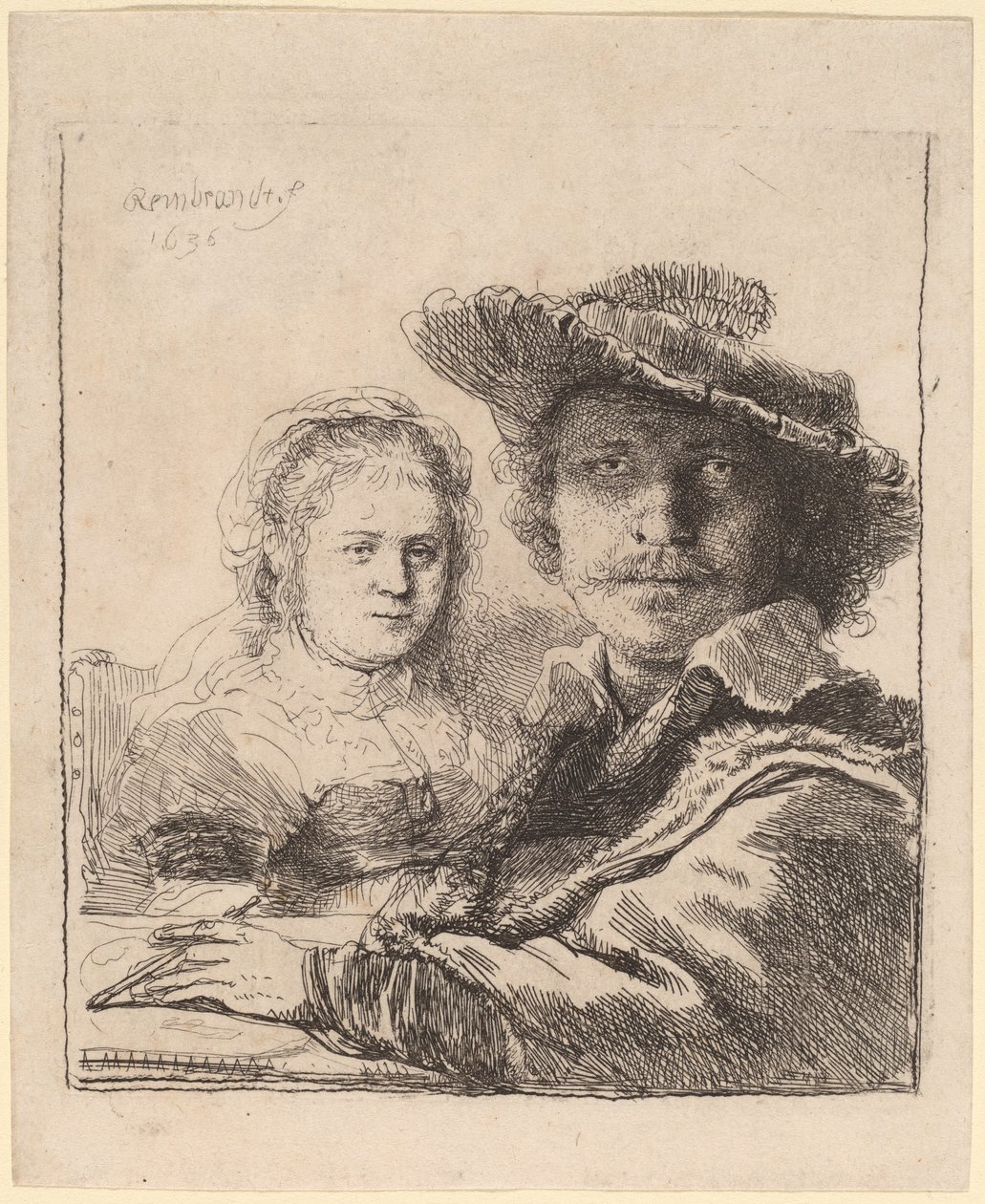 Selbstporträt mit Saskia von Rembrandt van Rijn