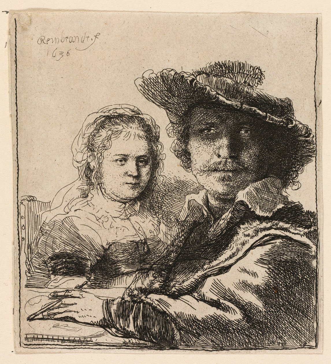 Selbstporträt mit Saskia von Rembrandt van Rijn