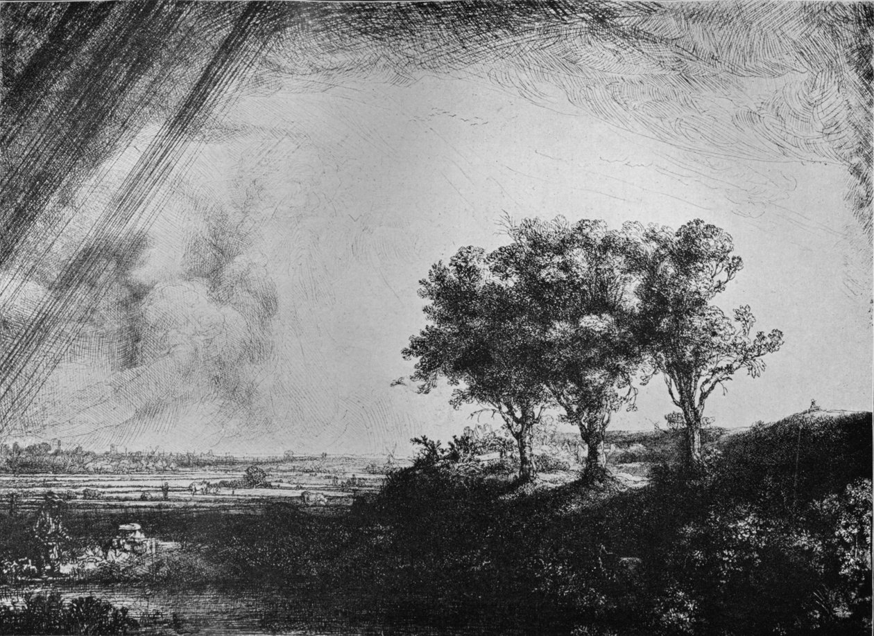 Die drei Bäume, 1643 von Rembrandt van Rijn