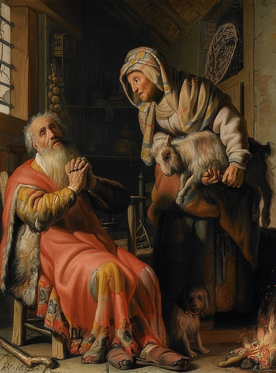 Tobit beschuldigt Anna von Rembrandt van Rijn