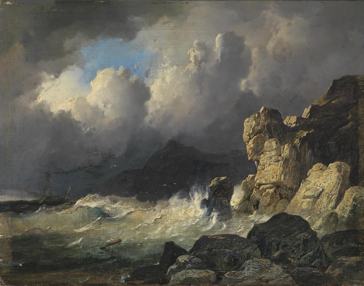 Stürmische Küste von Remigius Adrianus Haanen