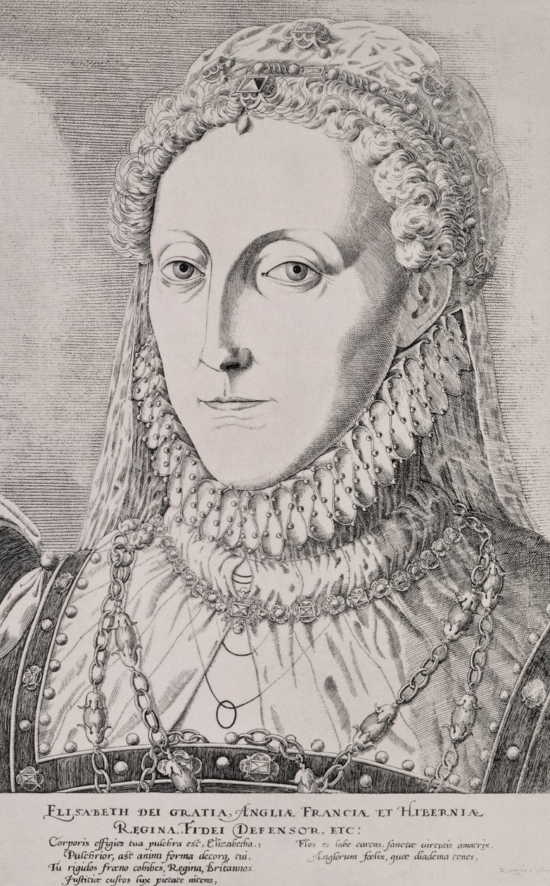 Königin Elizabeth I. (1533-1603), ca. 1572-75 von Remigius Hogenbergh