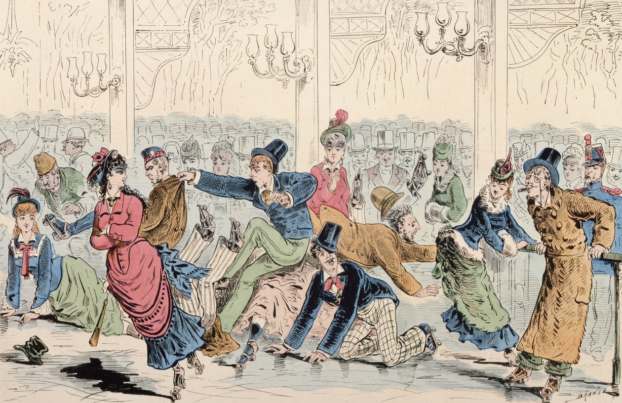 Skating Folies, nach 1870 von Renard Jules Draner