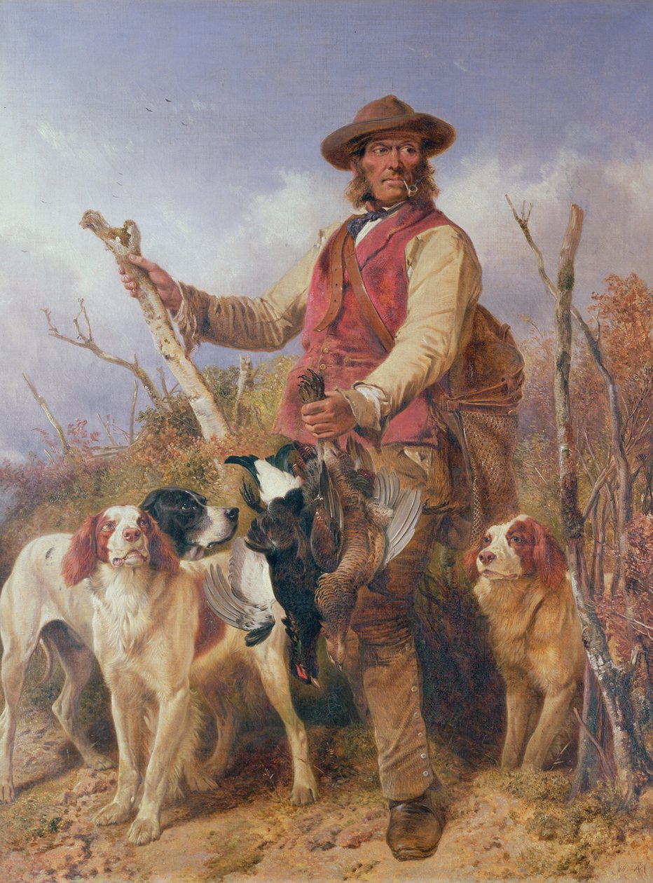 Wildhüter mit Hunden von Richard Ansdell