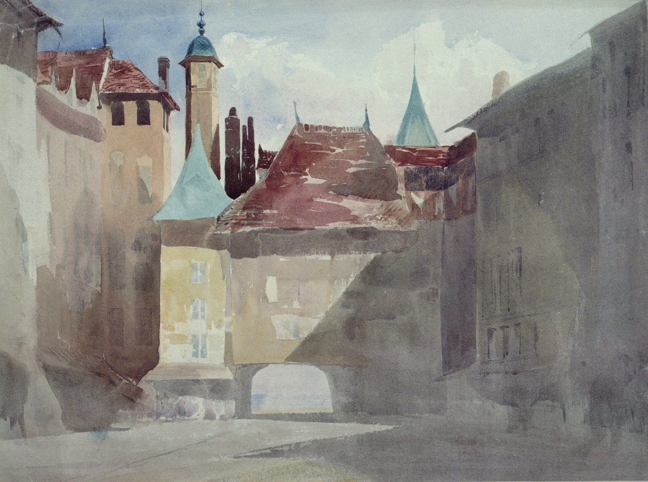 La Place du Molard, Genf von Richard Parkes Bonington