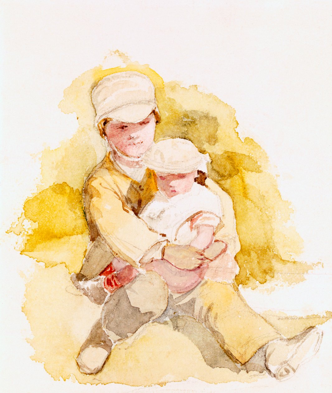 Skizze von zwei Kindern, ca. 1852 von Richard Redgrave