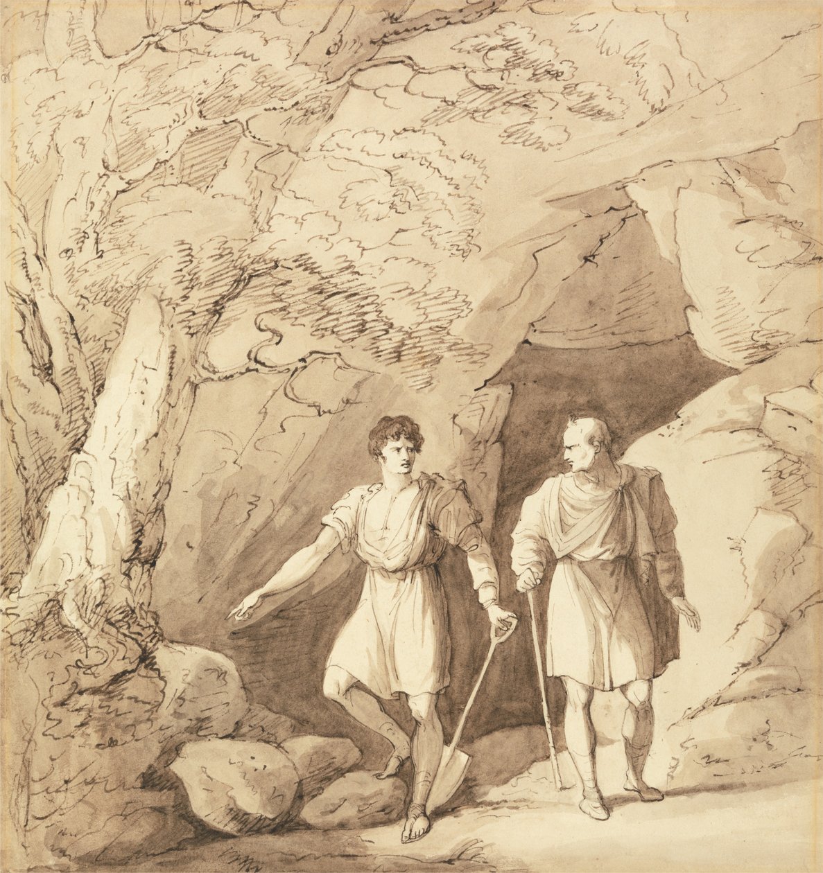 Alkibiades und Timon von Richard Westall