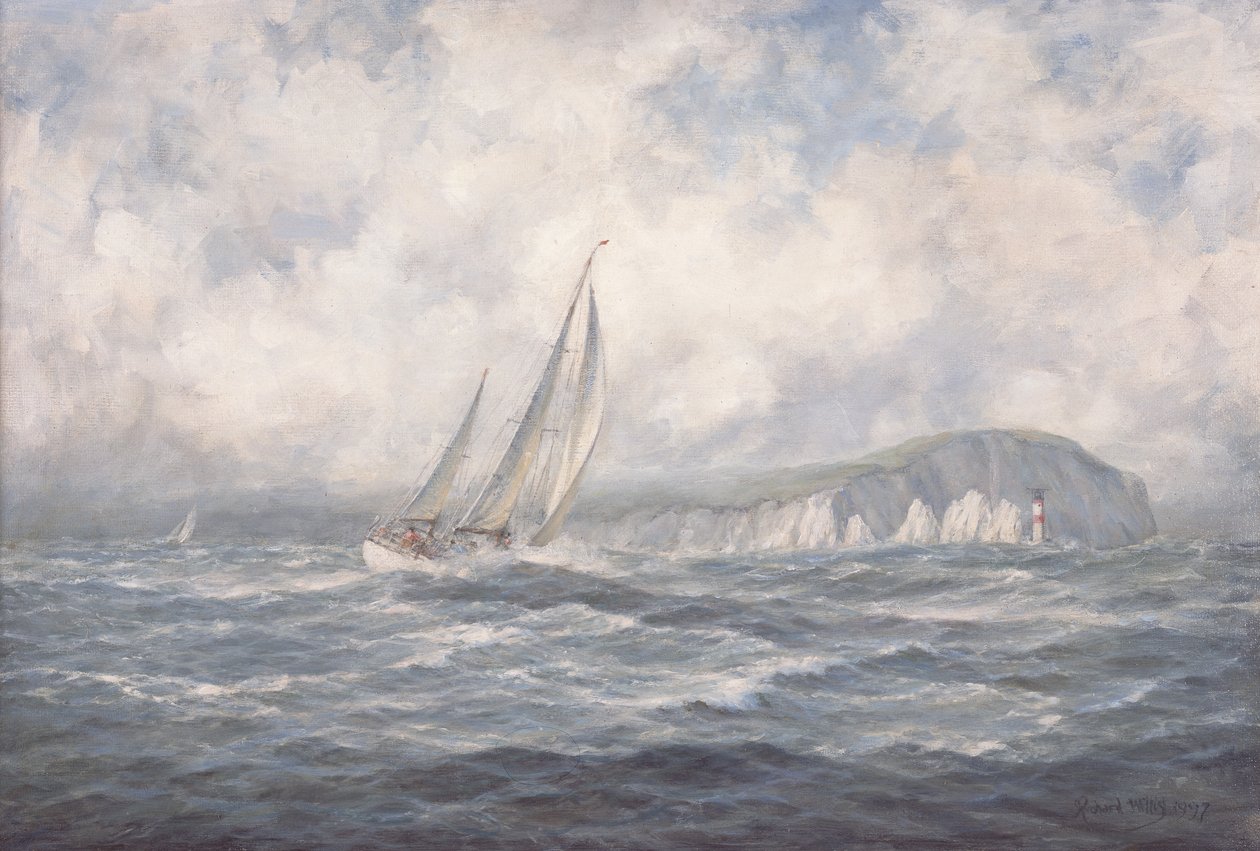 Vor den Needles, Isle of Wight, 1997 von Richard Willis
