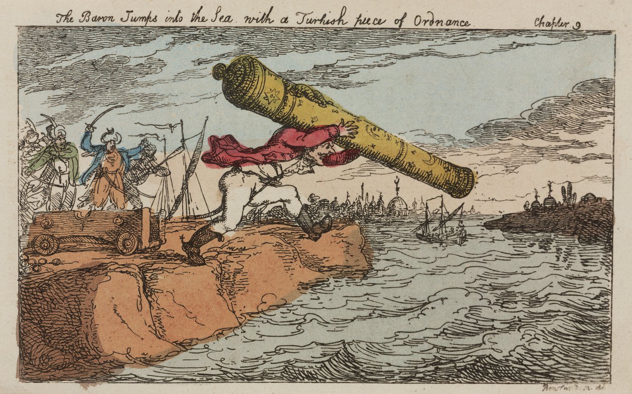 Baron Münchhausen stiehlt eine türkische Kanone von John Pardon