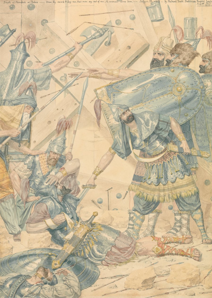 Tod von Abimelech in Thebez von Richard Dadd