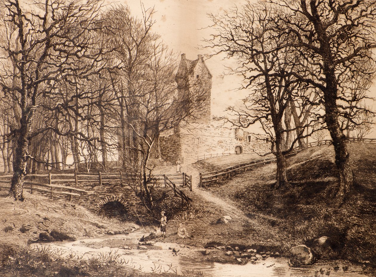 Mains Castle von Richard Davidson Winter