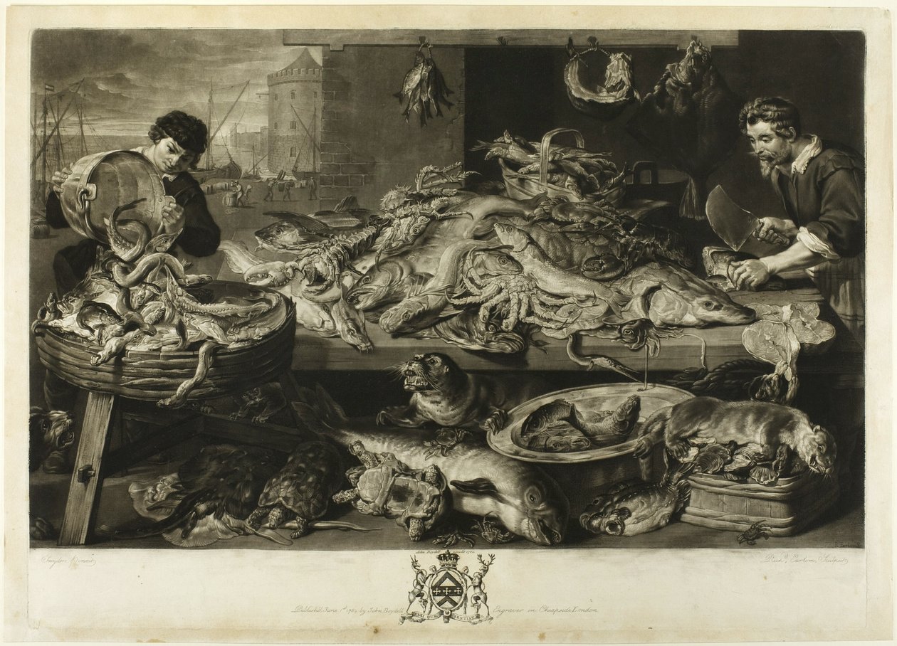 Ein Fischmarkt von Richard Earlom