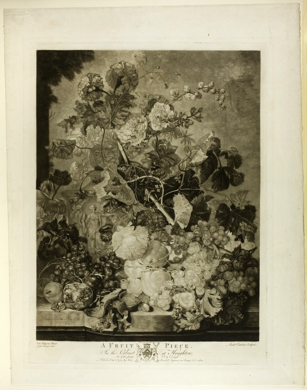 Ein Fruchtstück, aus der Houghton Gallery von Richard Earlom