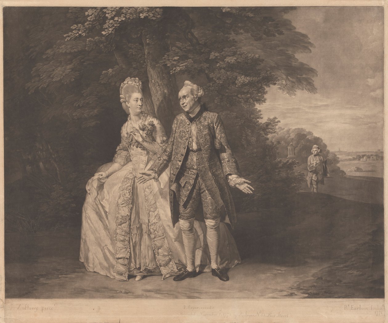 Thomas King und Mrs. Baddeley von Richard Earlom