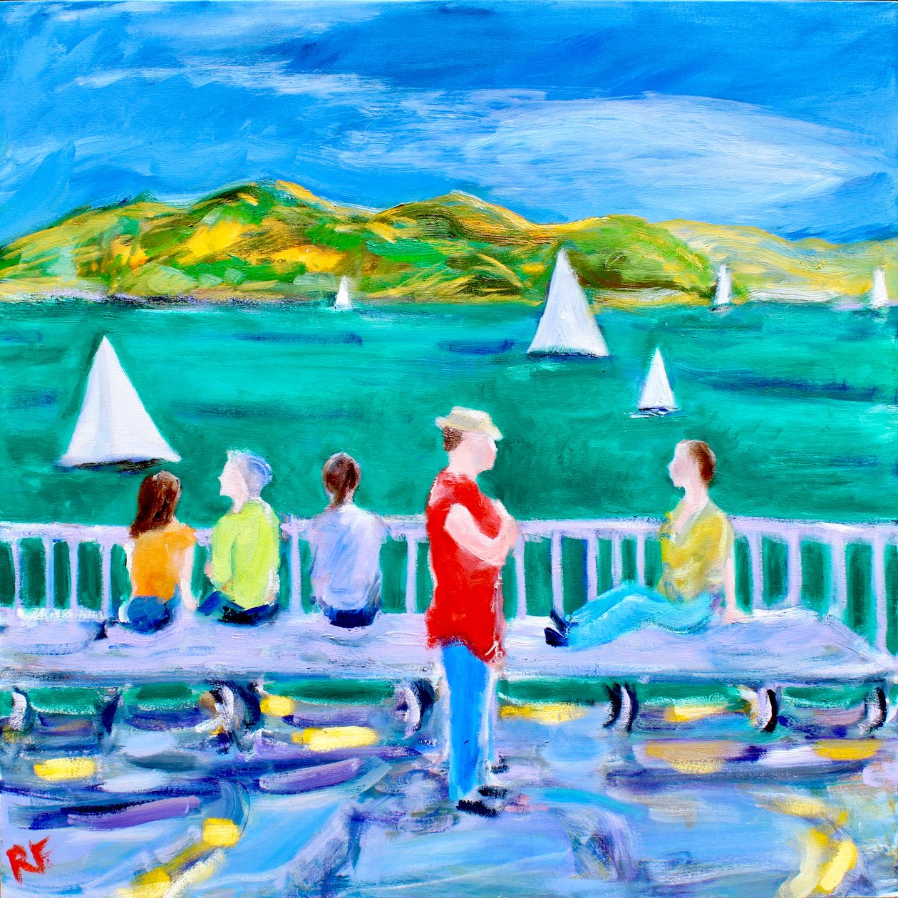 Eine Bank, Sausalito, 2017 von Richard Fox