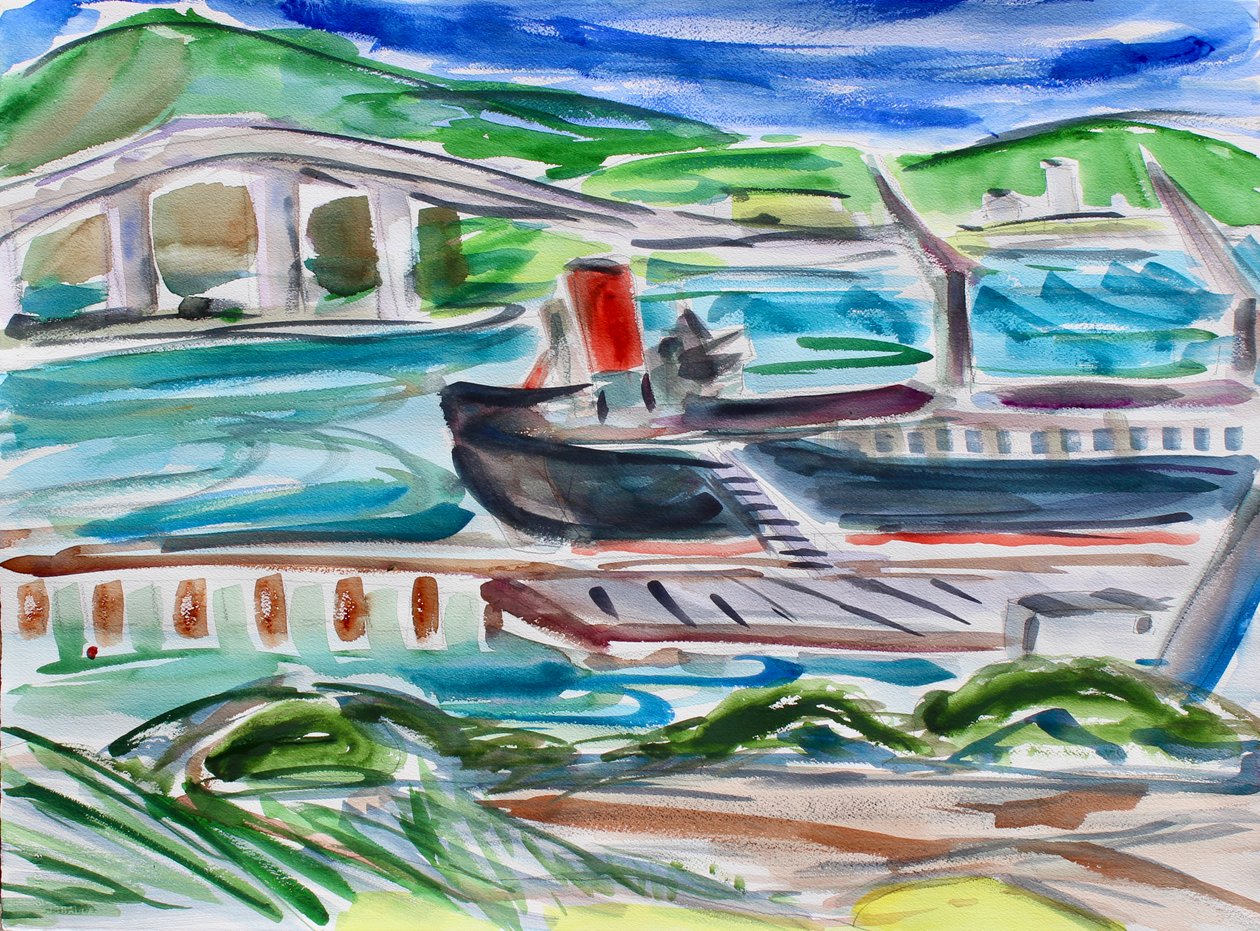Schiff an Land von Richard Fox