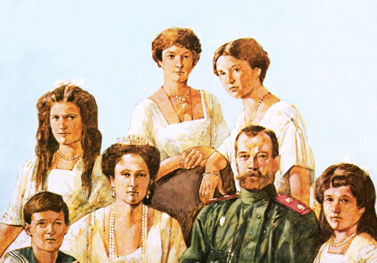 Zar Nikolaus II. mit seiner Familie von Richard Hook