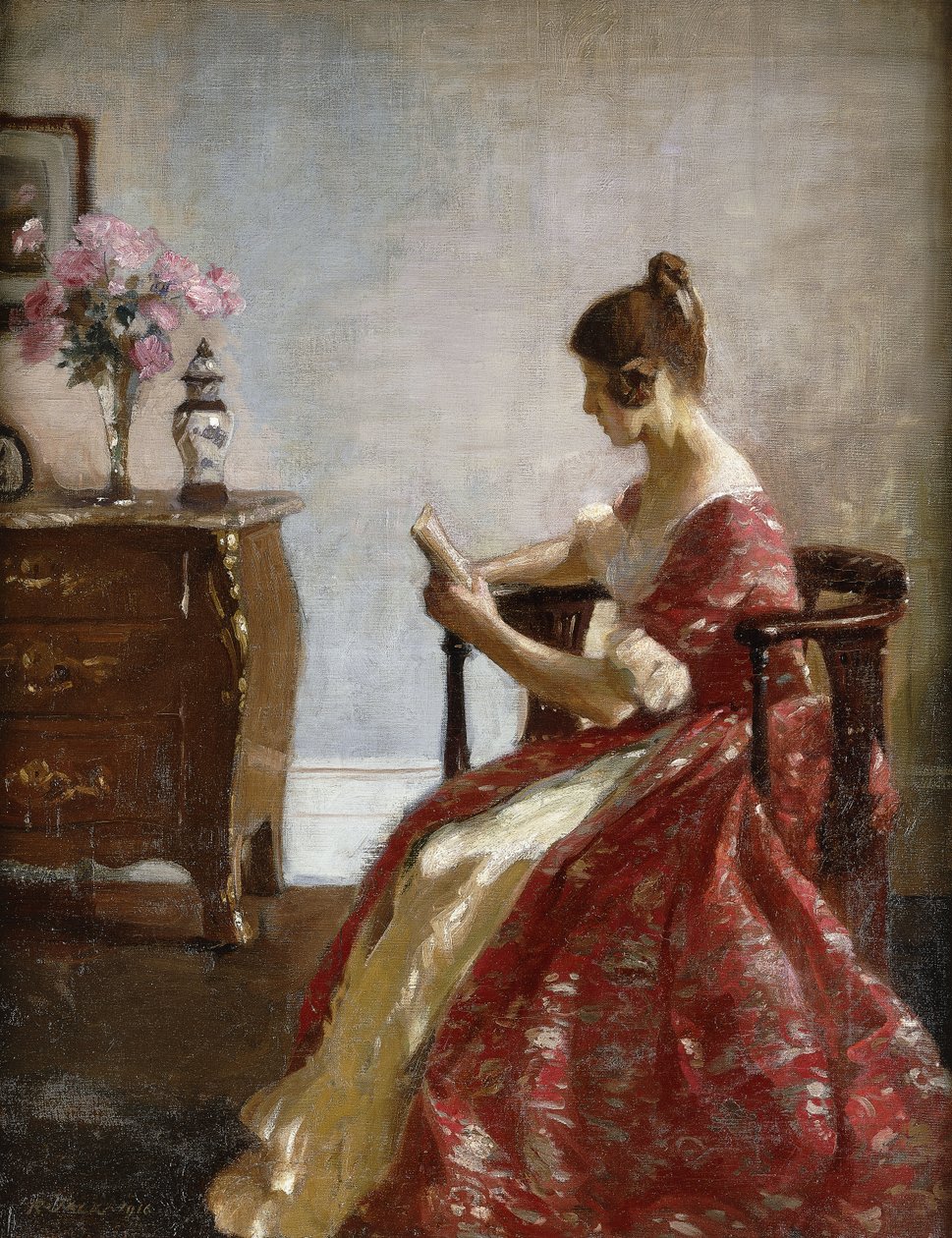 Mädchen beim Lesen von Richard Jack
