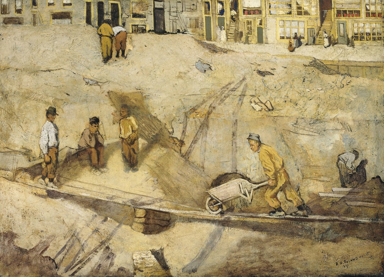Baustelle in Amsterdam von Richard Nicolaüs Roland Holst