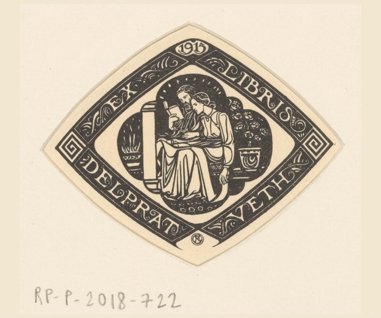 Ex libris von Delprat-Veth von Richard Nicolaüs Roland Holst