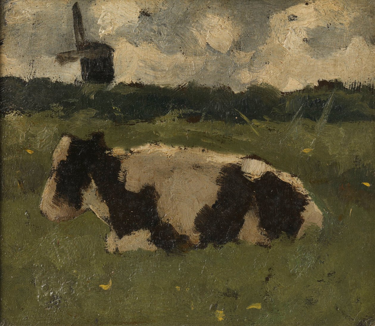 Ruhende Kuh mit einer Mühle von Richard Nicolaüs Roland Holst