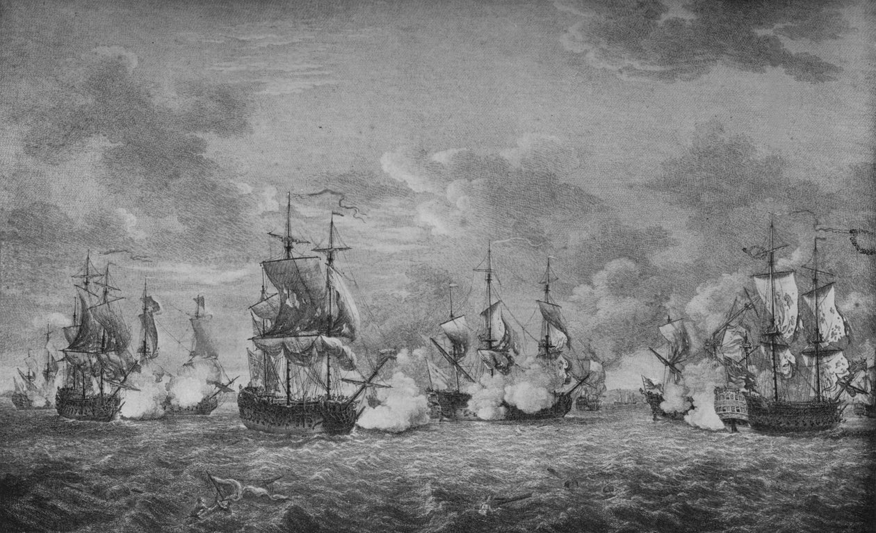 Die Schlacht von Cap-Français, ca. 1760 von Richard Paton