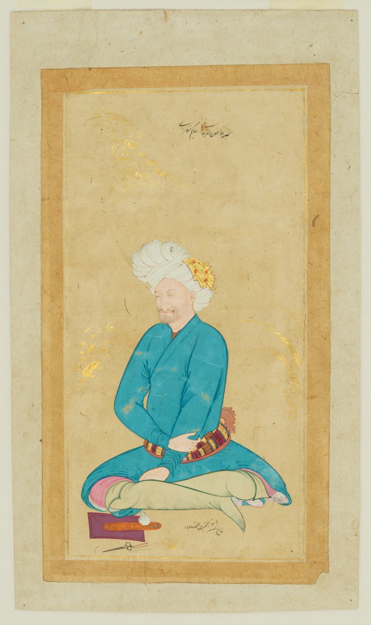 Porträt von Hakim Shifaeh, 1628-29 von Riza i Abbasi