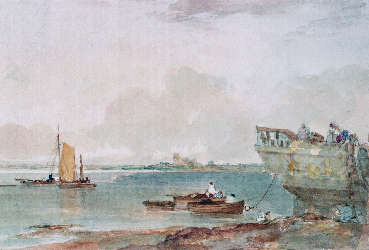 Meereslandschaft mit Booten, 19. Jahrhundert von Robert Brandard
