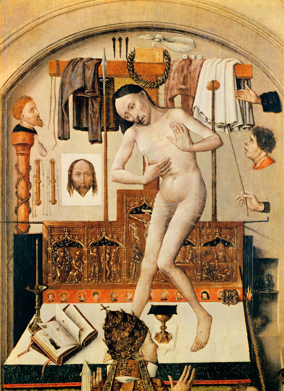 Die Messe des Heiligen Gregor des Großen (Detail) von Robert Campin