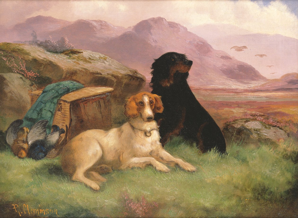 Jagdhunde (eines von einem Paar) von Robert Cleminson