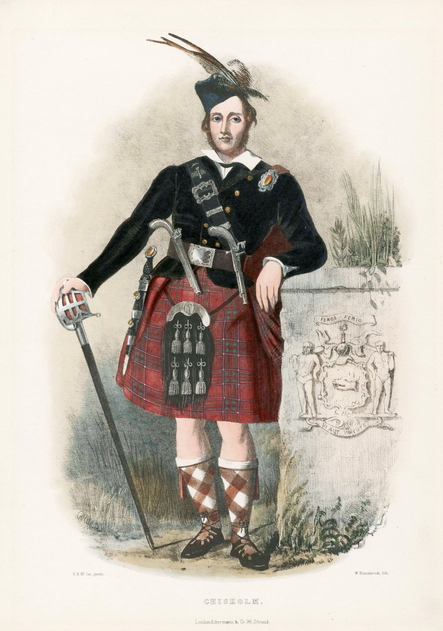 Chisholm, aus The Clans of the Scottish Highlands, 1845 von Robert Ronald McIan