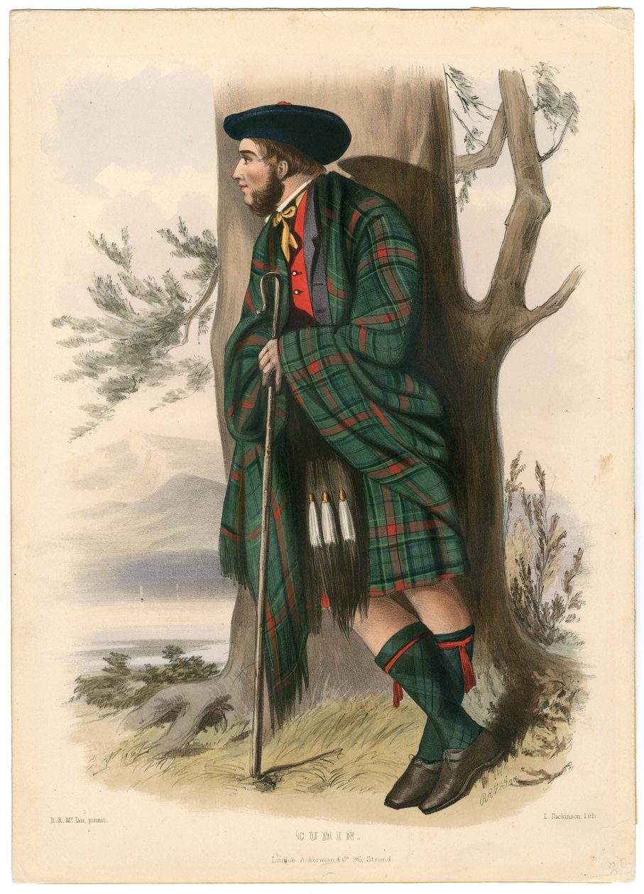 Cumin, aus Die Clans der schottischen Highlands, veröffentlicht 1845 von Robert Ronald McIan