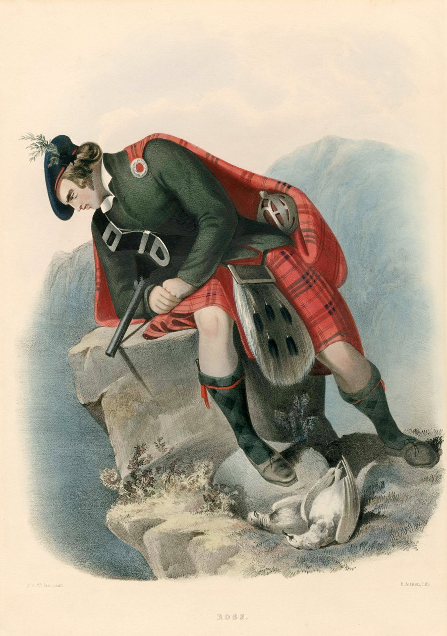 Ross, aus The Clans of the Scottish Highlands, 1845 von Robert Ronald McIan