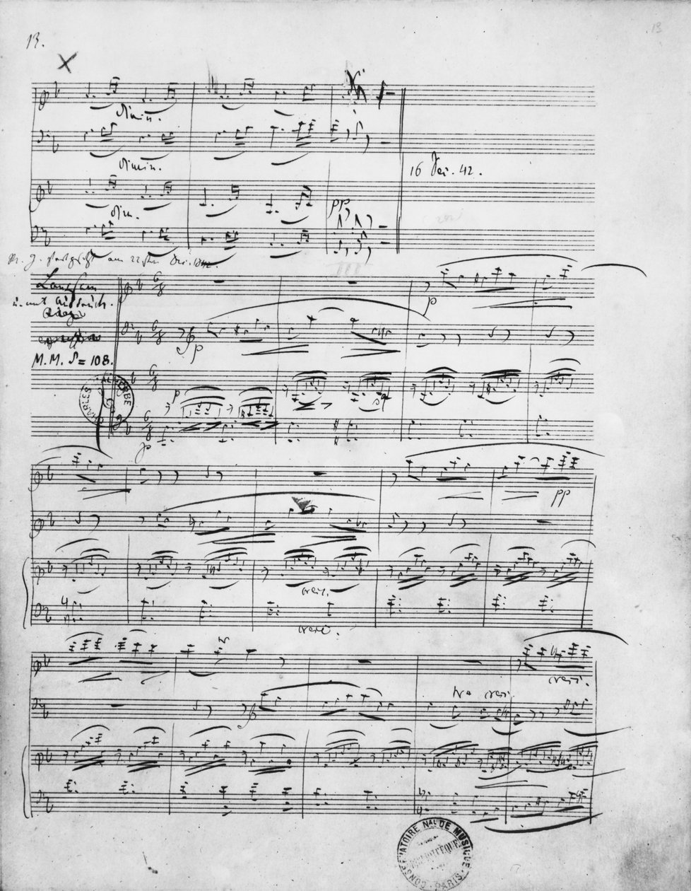 Ms.312, Phantasiestücke, Opus 88, für Klavier, Violine und Cello, 1842 von Robert Schumann