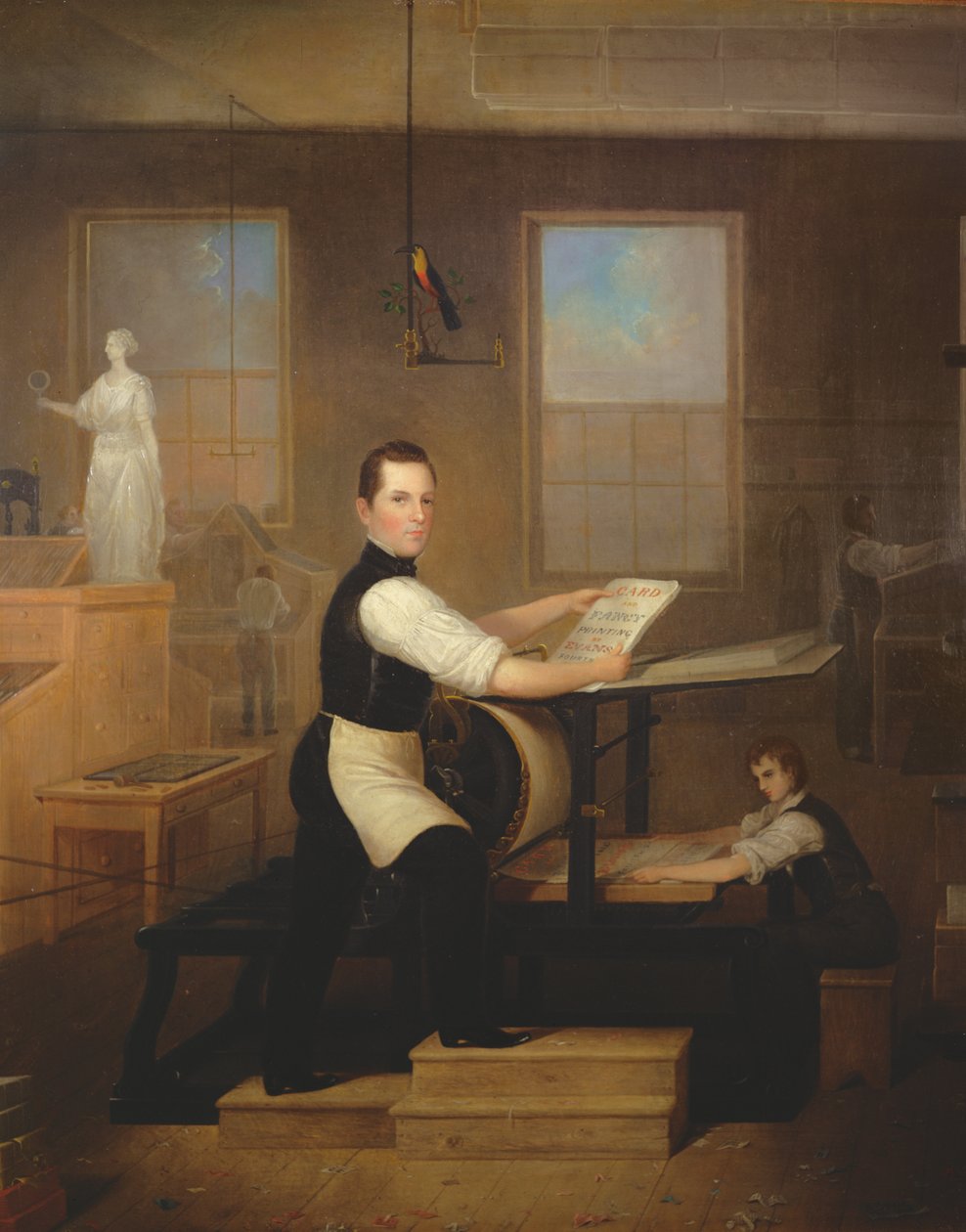 Howell Evans und seine Druckerei, 1844 von Robert Street