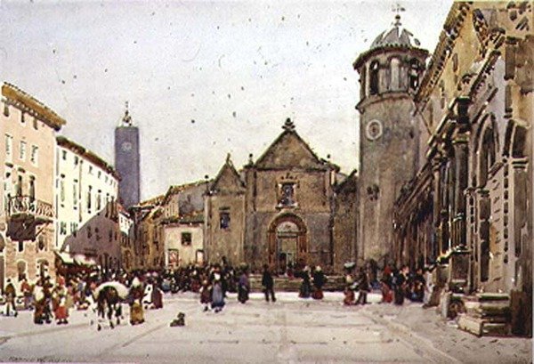 Piazza del Popolo, Orvieto von Robert Weir Allan