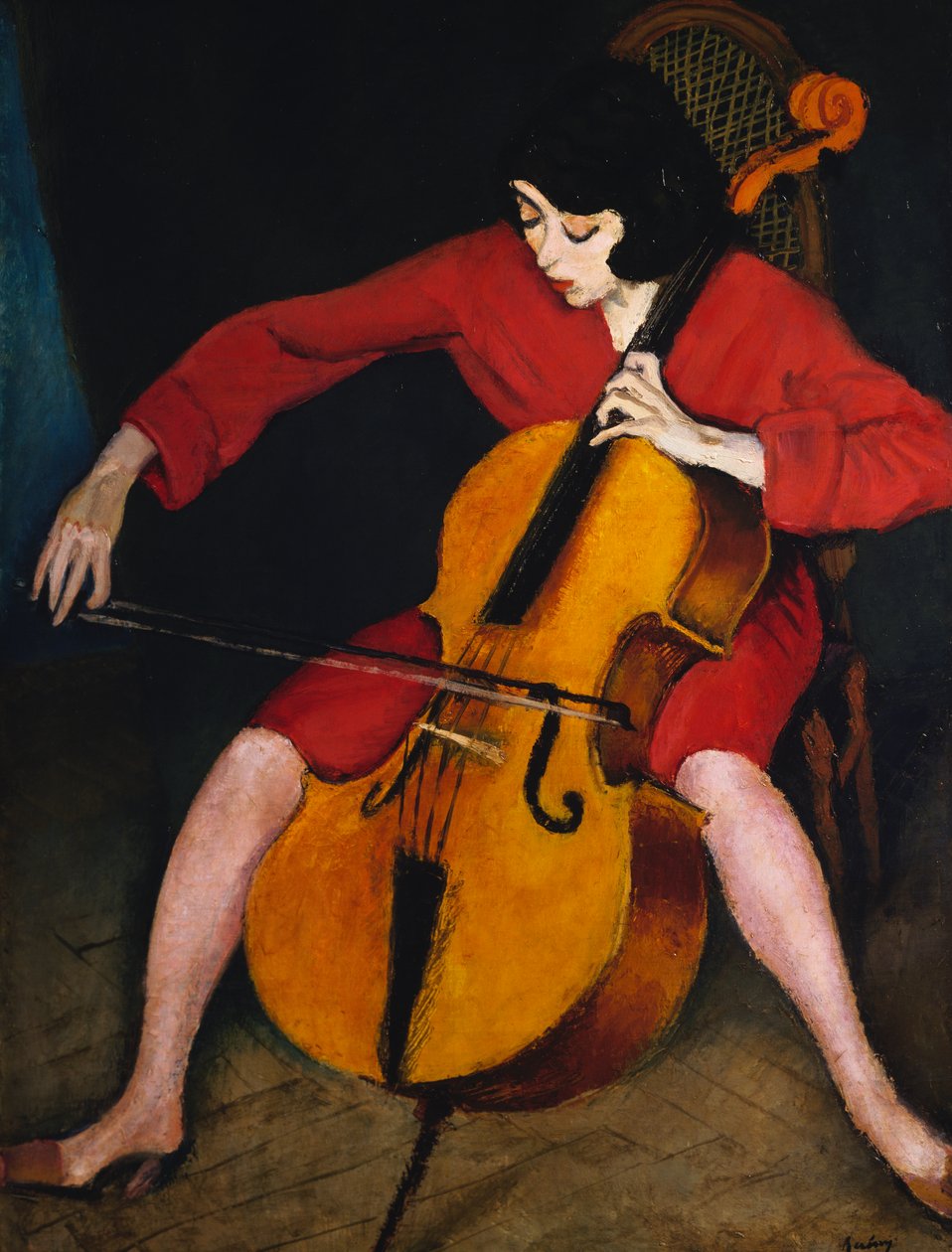 Frau spielt Cello von Robert Bereny