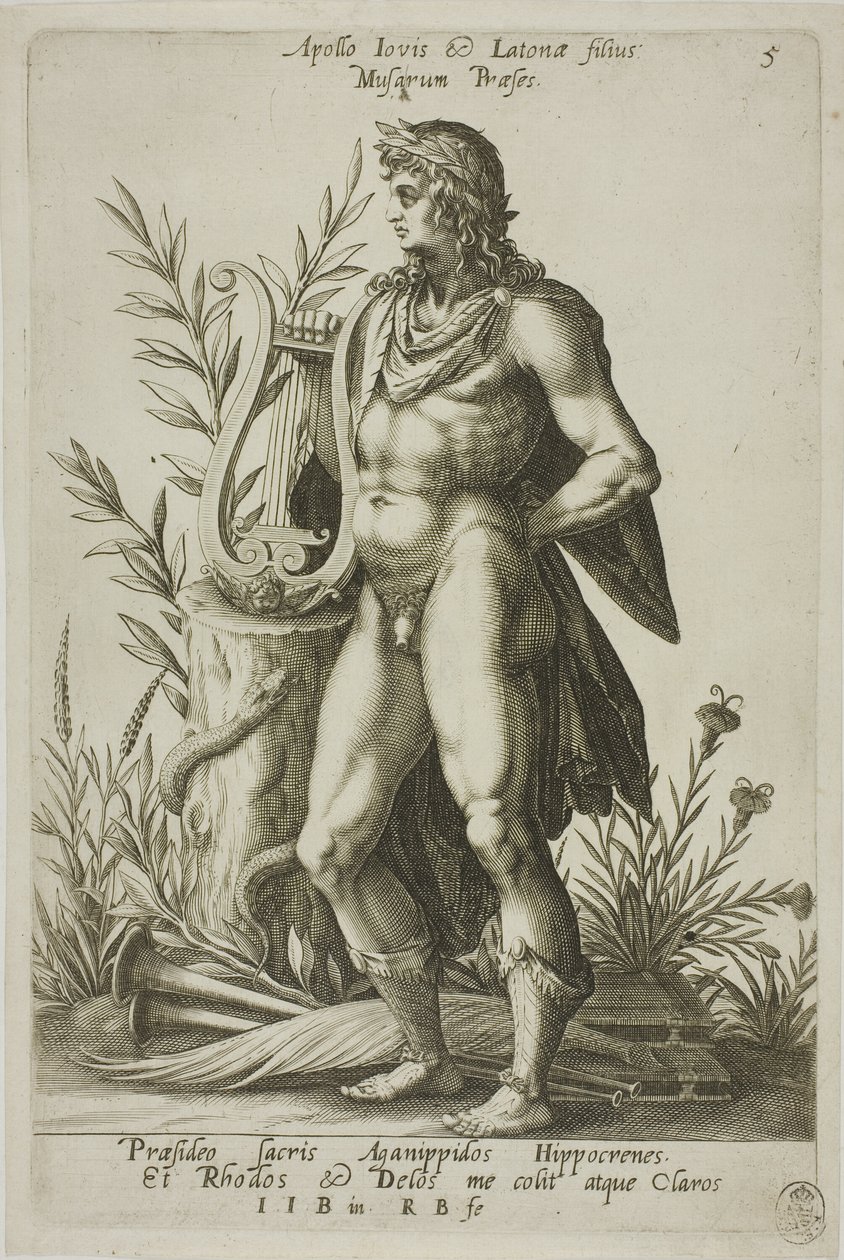 Apollo, Tafel 5 aus Parnassus Biceps von Robert Boissard