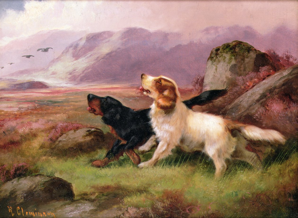 Jagdhunde (eines von einem Paar) von Robert Cleminson