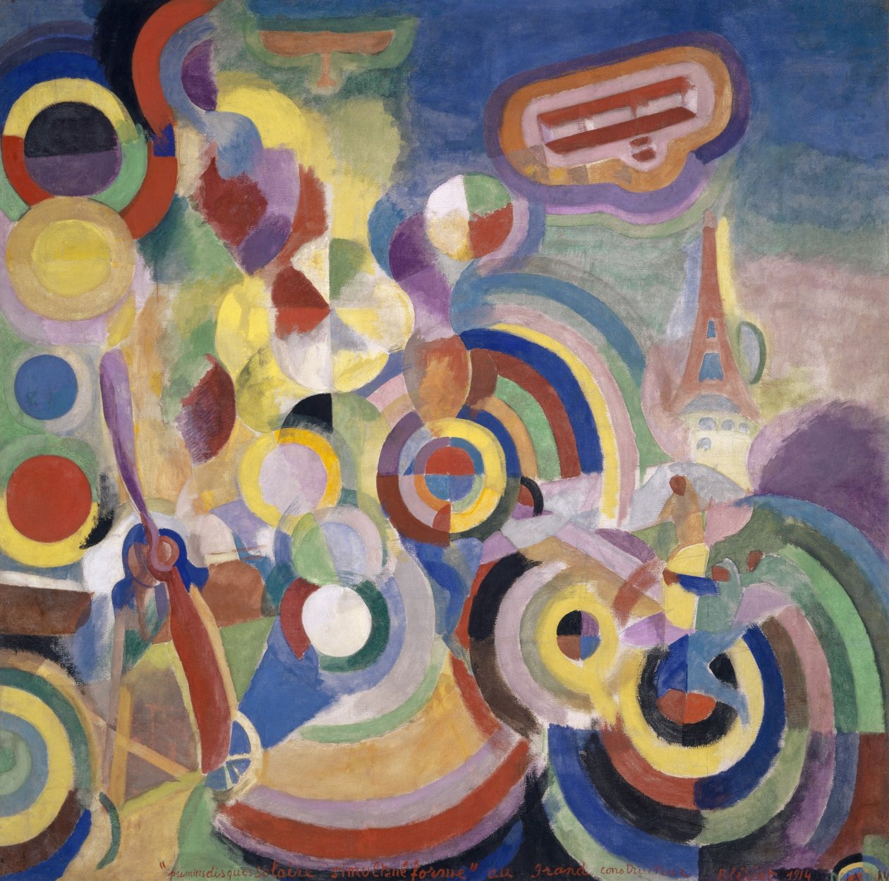 Hommage an Blériot, 1914 von Robert Delaunay