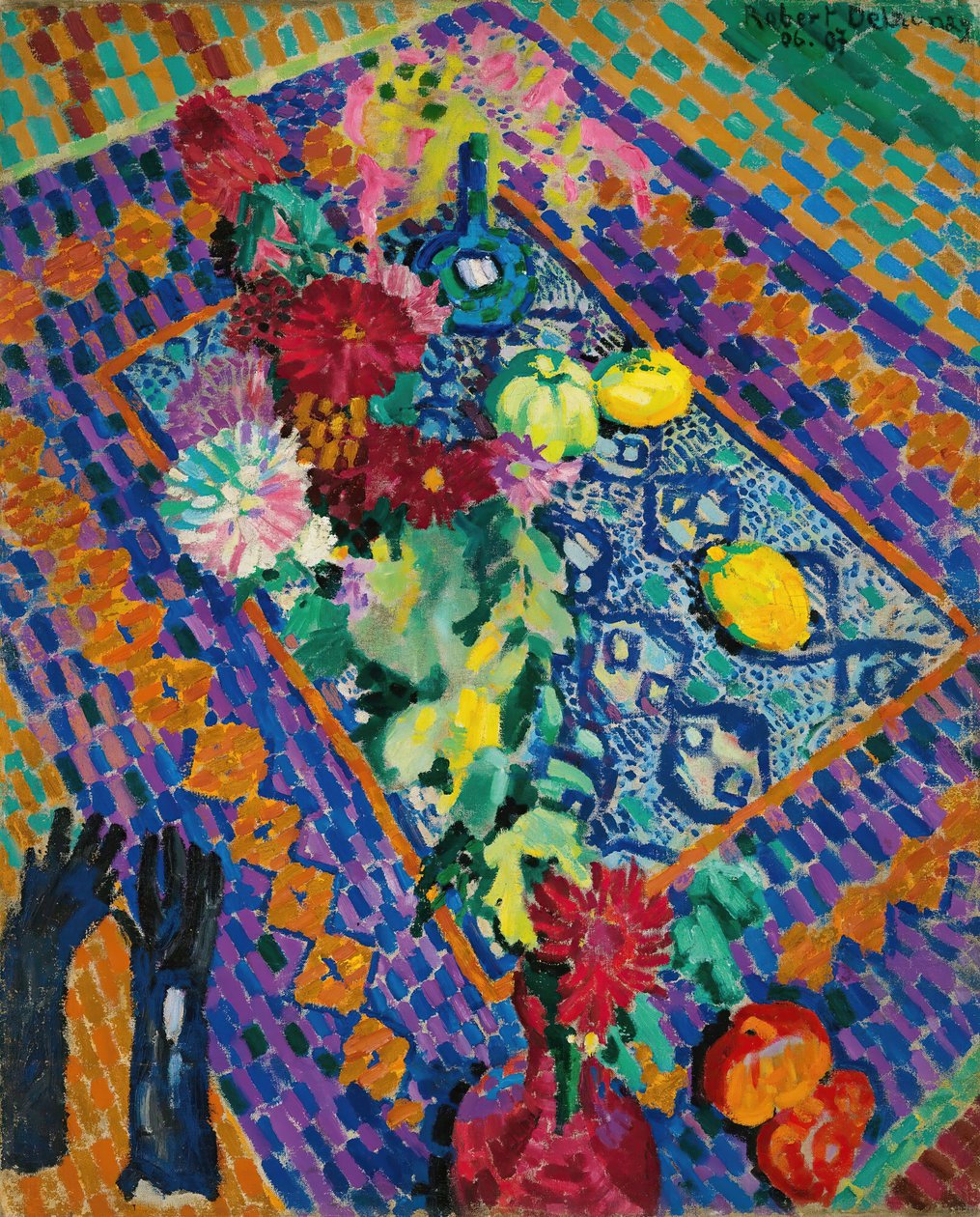 Stillleben mit Handschuhen, 1906-1907 von Robert Delaunay