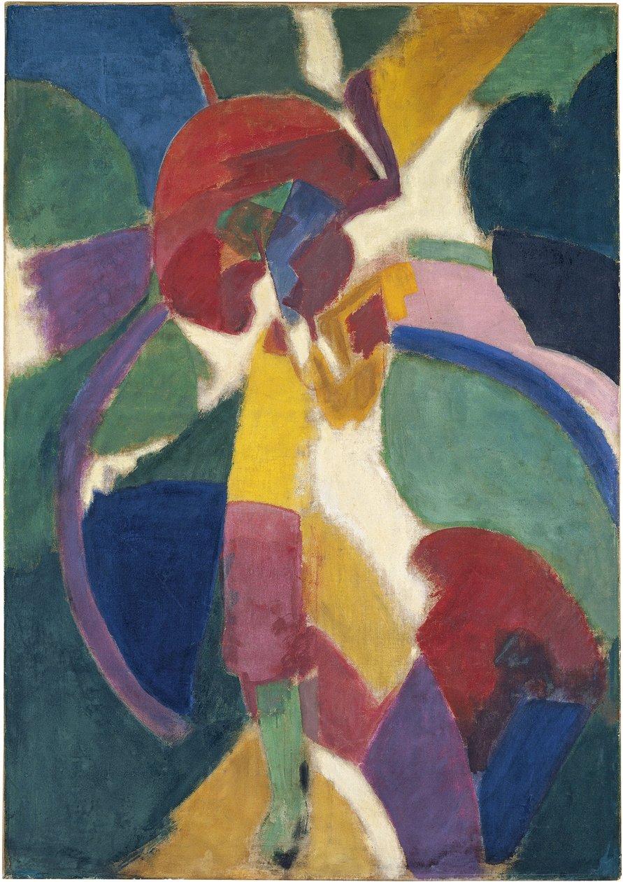 Frau mit Sonnenschirm, 1913 von Robert Delaunay