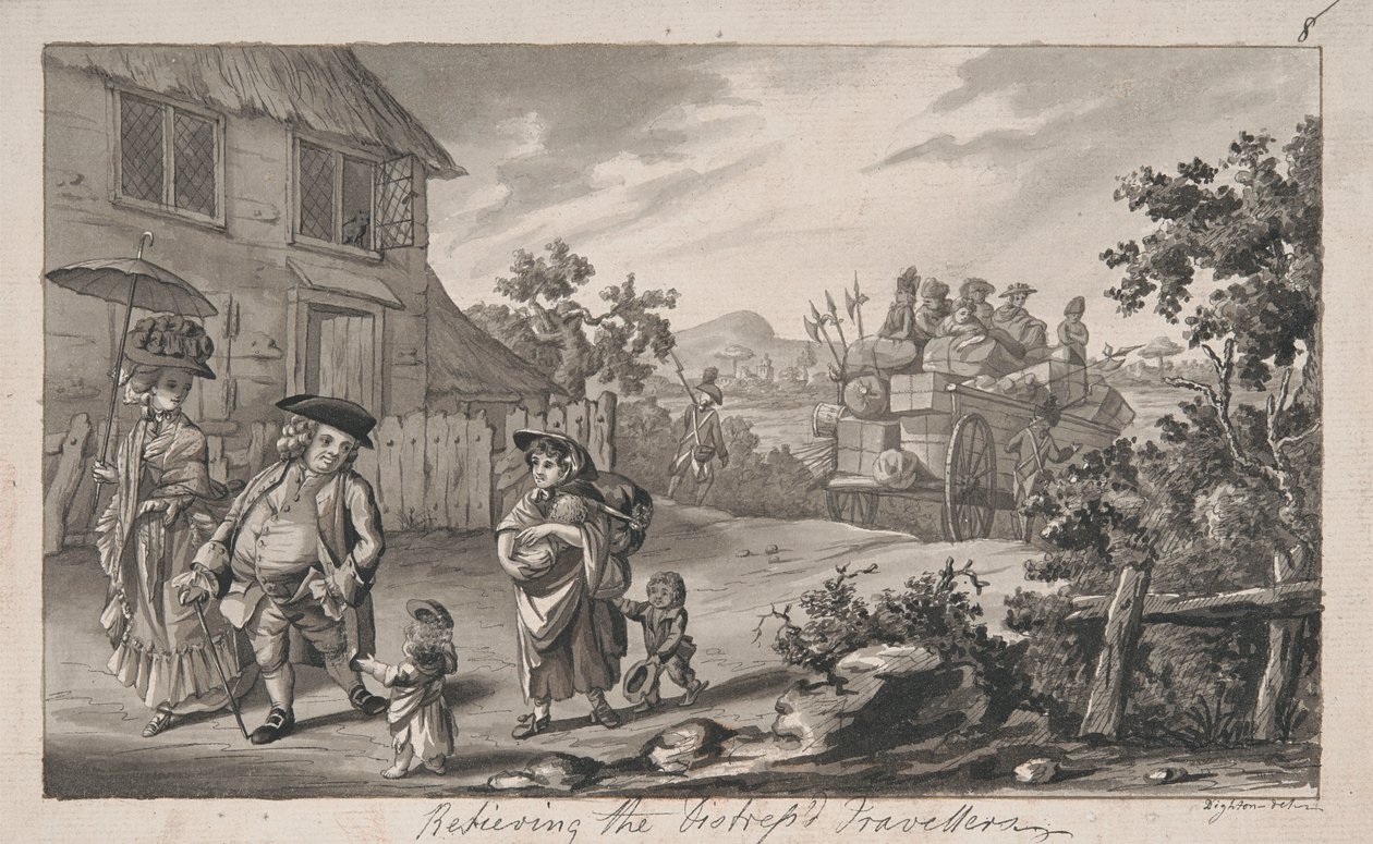 Die notleidenden Reisenden entlasten von Robert Dighton